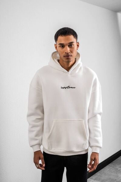 ''Resistance'' Nakış Detaylı Kapüşonlu Sweatshirt