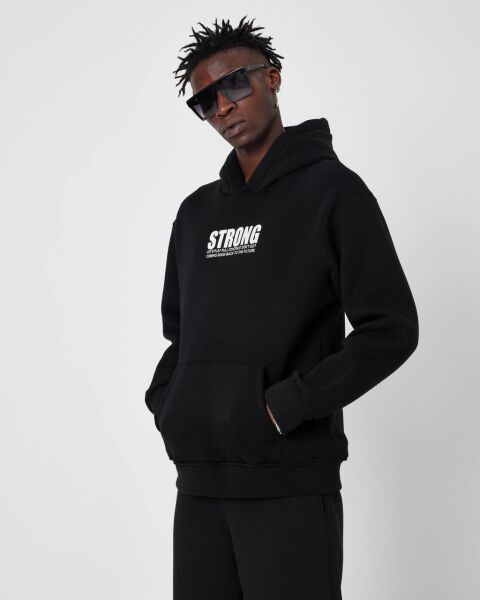 Strong Göğüs ve Sırt Baskılı Oversize Sweatshirt